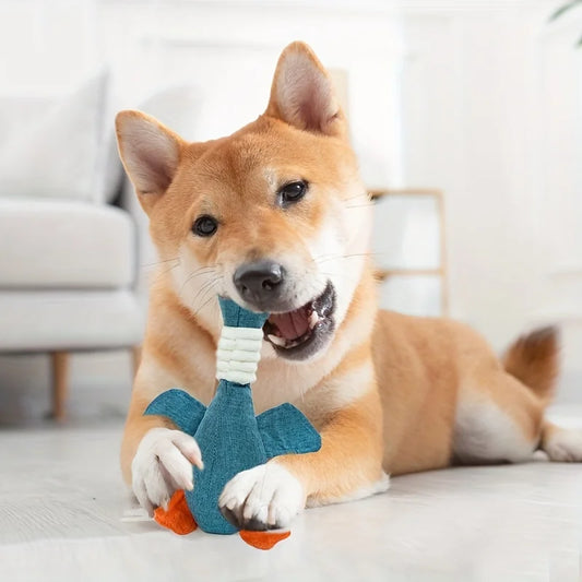 1PC Dogs And Cats Tricolor Wild Goose Plush Sound Toy Grinding Teeth Bite Resistant From High Boredom Pet Supplies