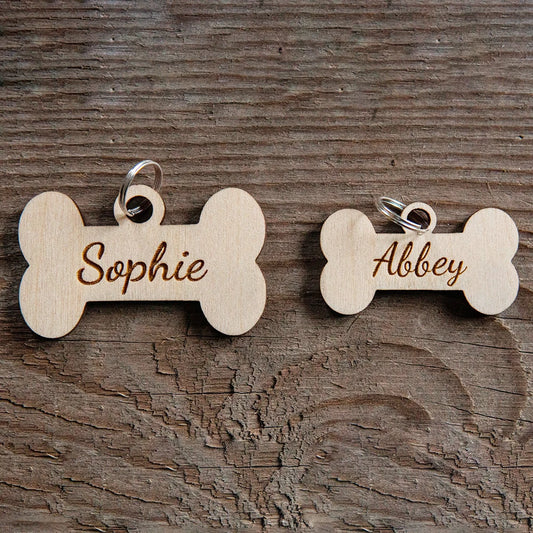 Custom Wooden Dog ID Tag