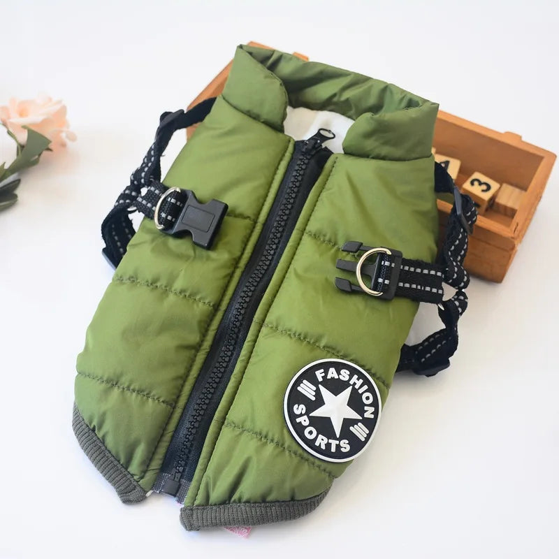 Pet Dog Jacket With Harness