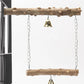 Wood Parrot Stand Pole Double Layer Toy for Bird