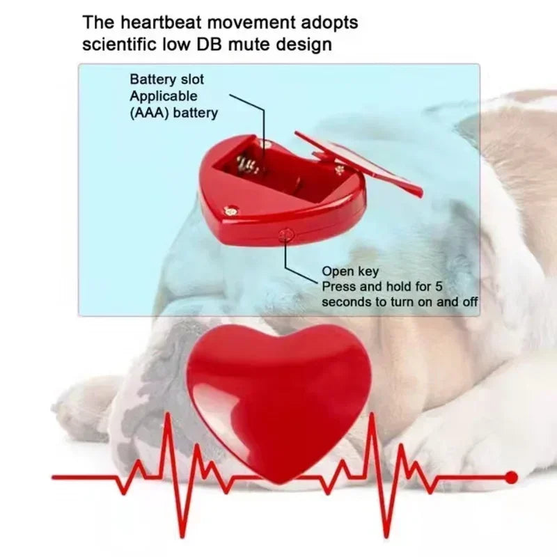 Heartbeat Stuffed Toy Comfortable Dogs Toy For Anxiety Relief Doggy Behavioral Training Aid
