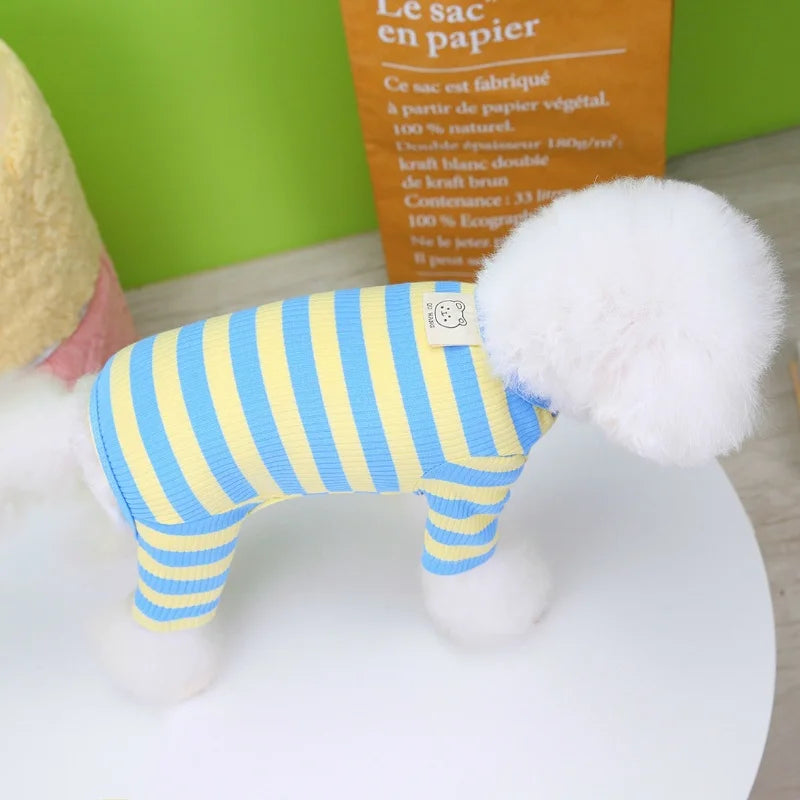 Pet Jumpsuits Fashion Striped