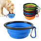 Portable Silicone Bowl Water Container with Carabiner