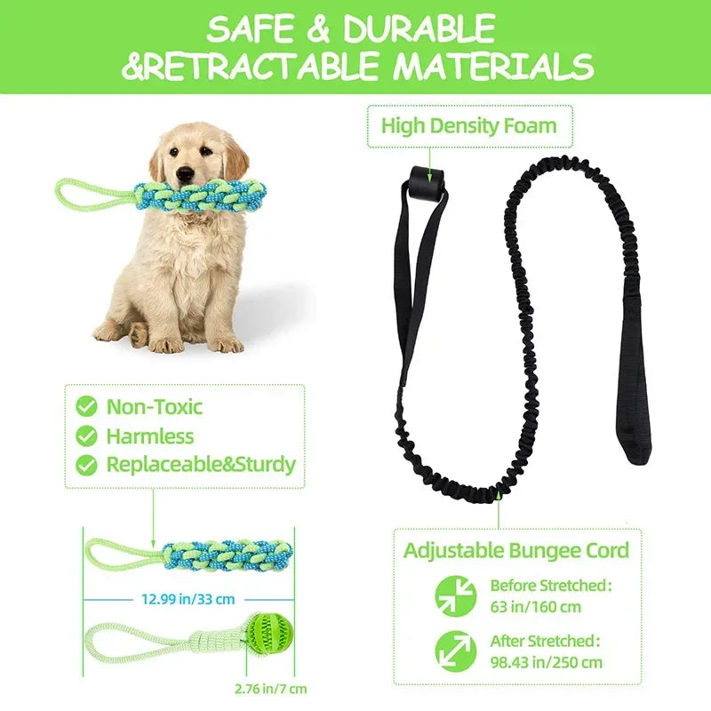 Interactive Treat Leaking Balls with Rope Ball Toy