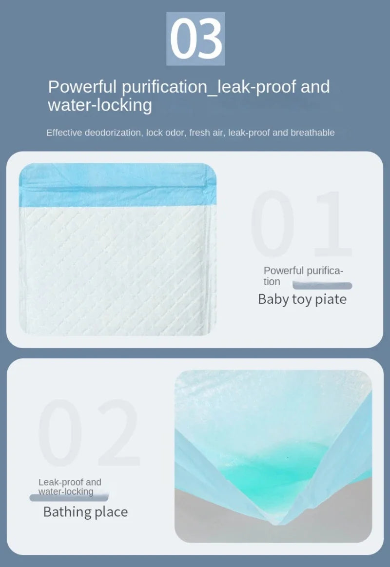 100/50/40/20PCS Absorbent Dogs Disposable Pee Pads Quick Dry Surface Mat Clean Cushion Dog Supplies
