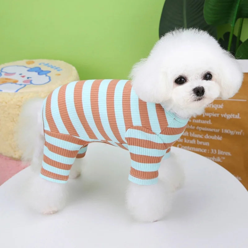 Pet Jumpsuits Fashion Striped