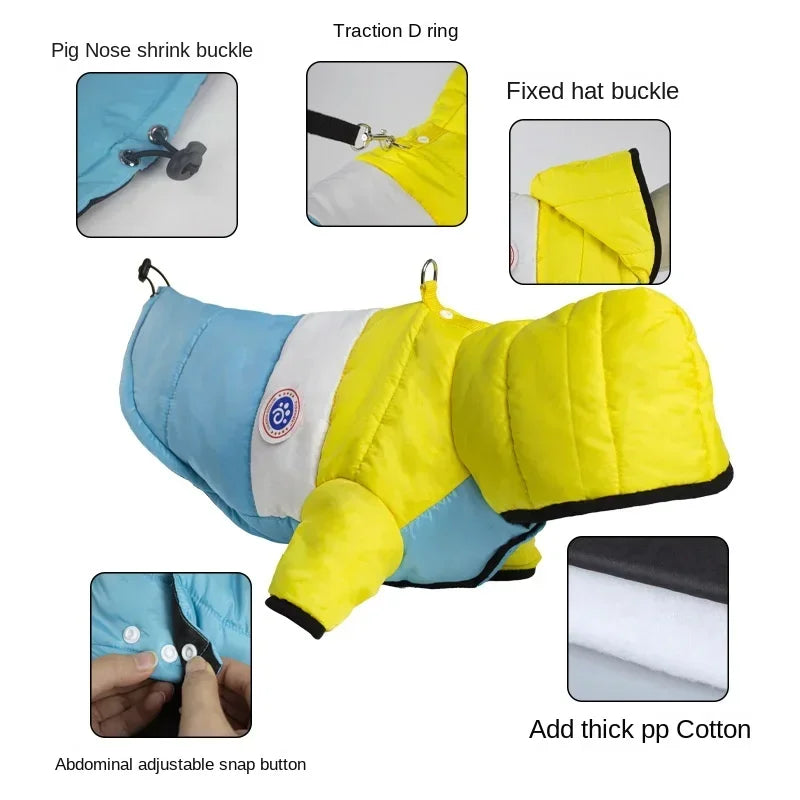 Dog Winter Pet Cotton Jacket  For Small Medium Dogs Cats