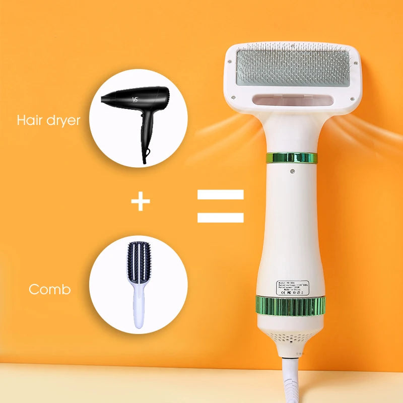 Pet Hair Dryer 2 with Slicker Brush Grooming