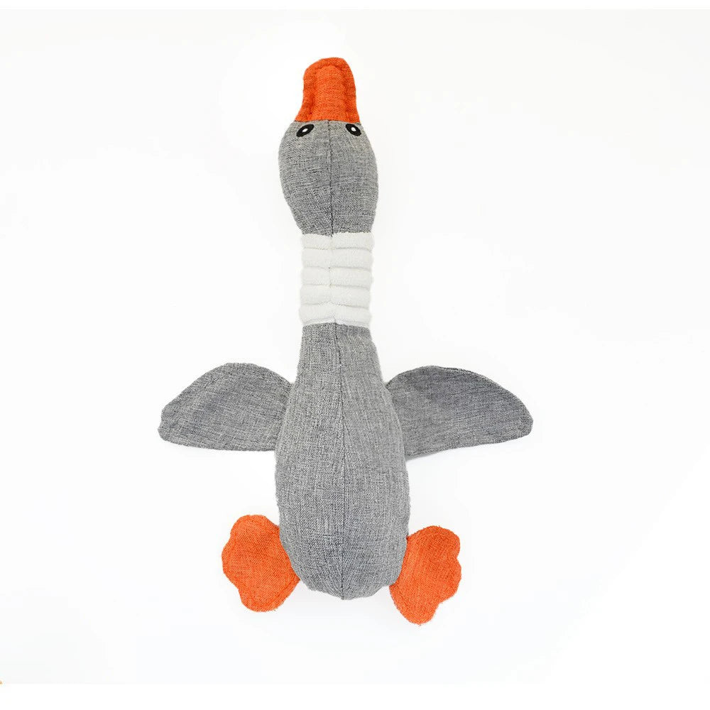 1PC Dogs And Cats Tricolor Wild Goose Plush Sound Toy Grinding Teeth Bite Resistant From High Boredom Pet Supplies