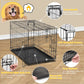 Metal Wire Dog Cage with Plastic Leak-Proof Pan Tray